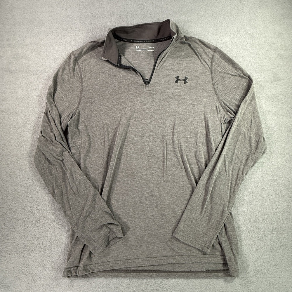 Under Armour Threadborne Men's‎ Medium Long Sleeve Quarter Zip Lightweight Shirt